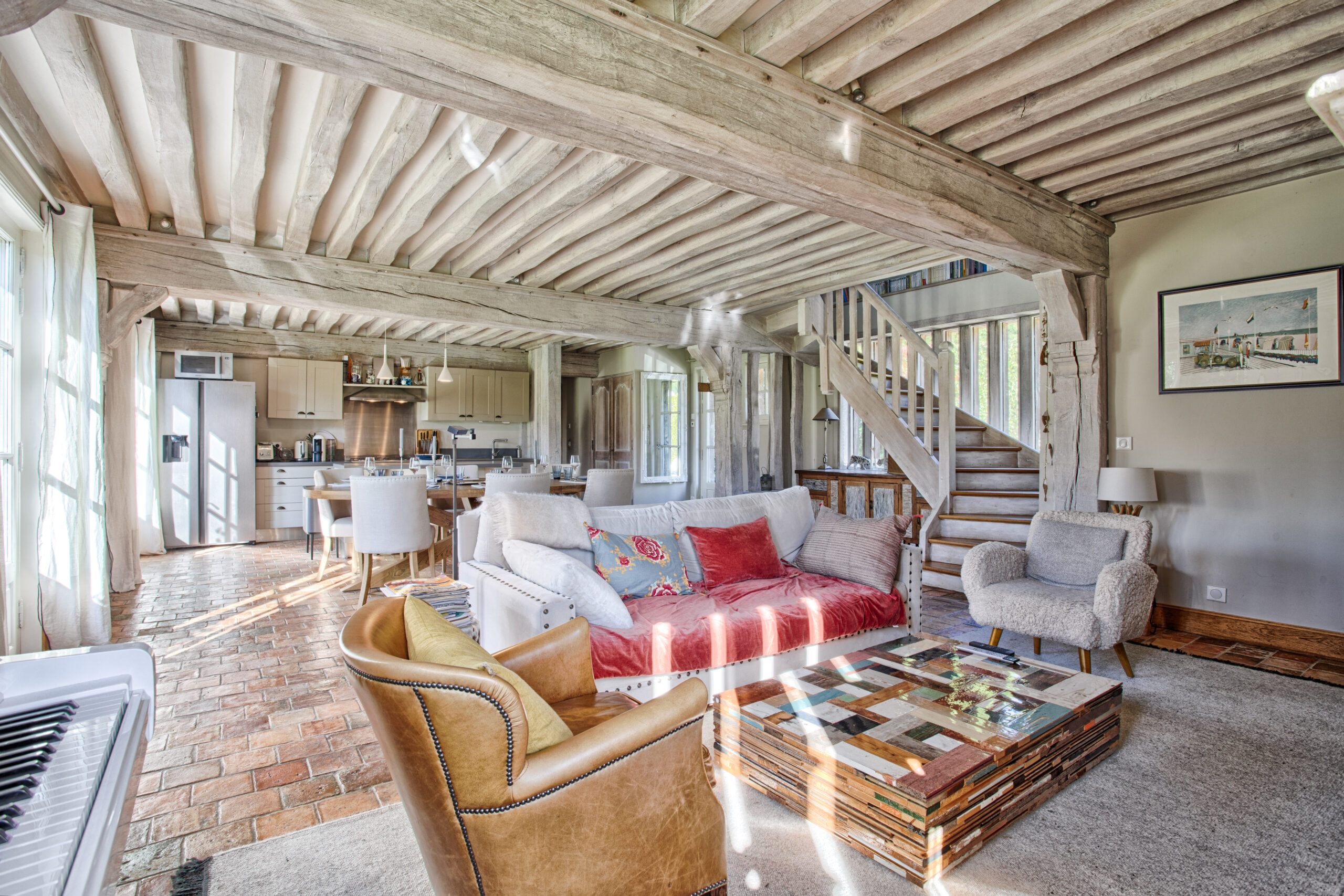 Vue d'ensemble pièce de vie